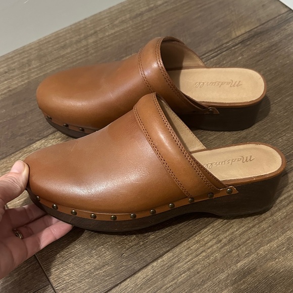 Madewell Tan Leather Mules - Picture 1 of 1